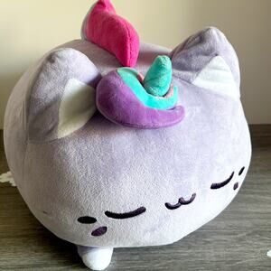 Tasty Peach Studios x ThinkGeek Jumbo Purple Unicorn Meowchi Plush Stuffed EUC
